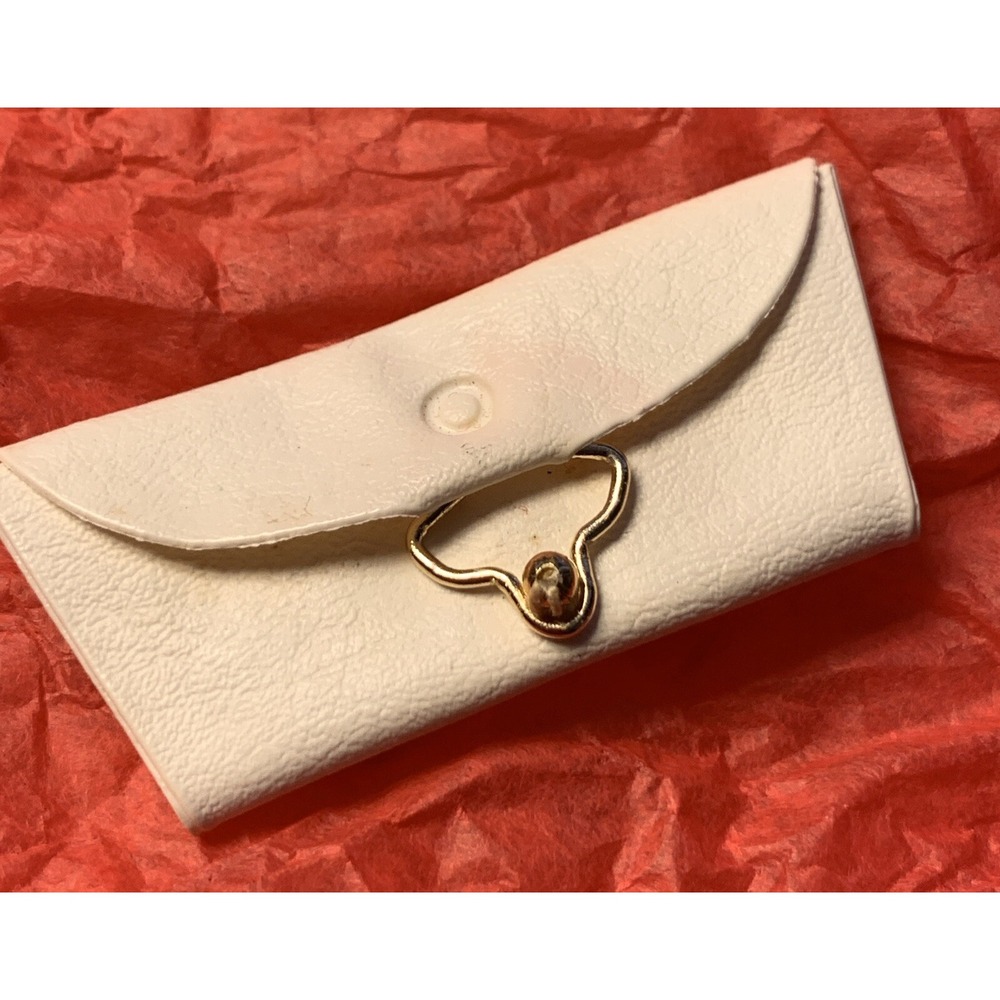 Vintage Barbie WHITE CLUTCH PURSE Gold Let's Dance Roman Holiday Swingin' Easy